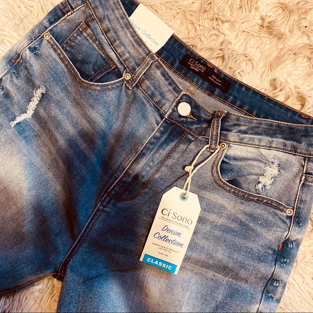 Distressed Denim Jeans